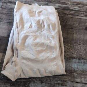 Cream Knit Full Compression Hose